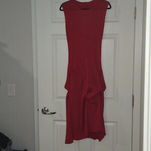 Elegant Red Sleeveless Dress